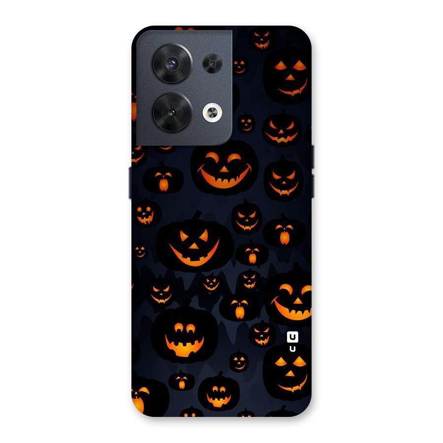 Pumpkin Smile Pattern Back Case for Oppo Reno8 5G
