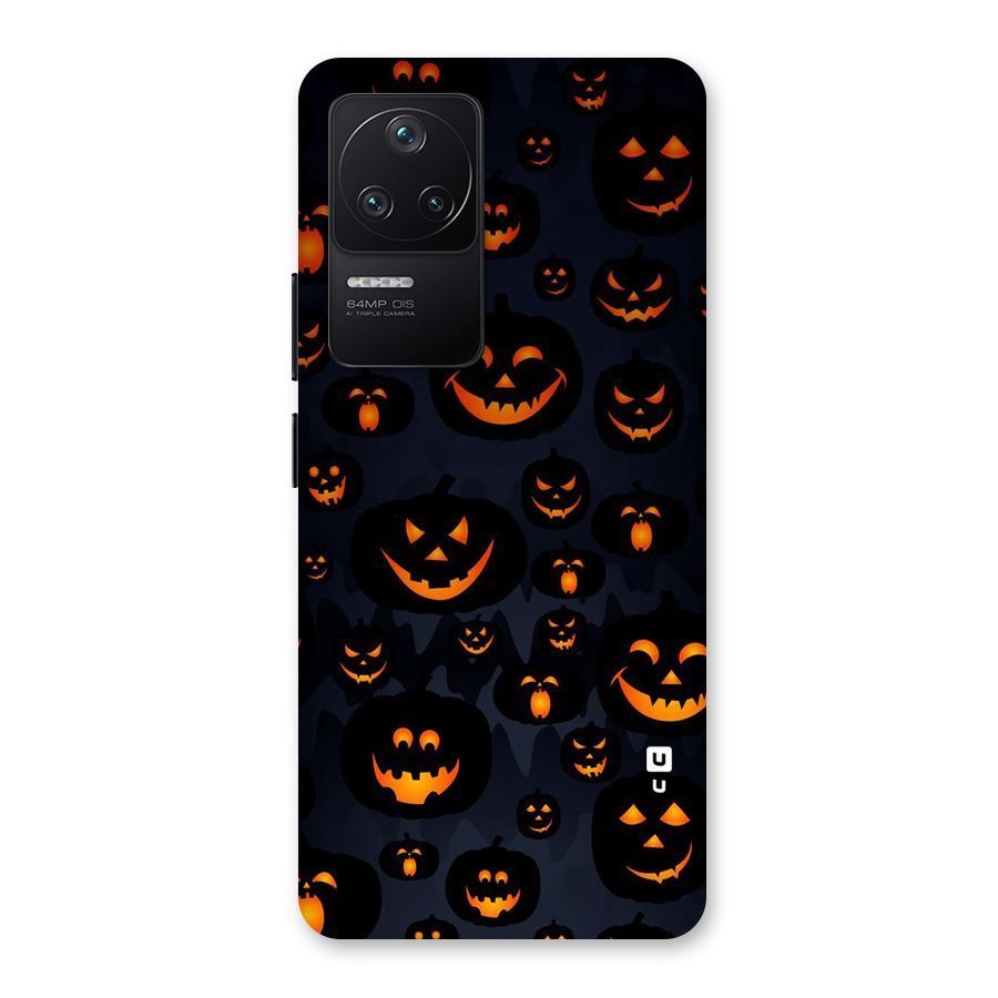 Pumpkin Smile Pattern Back Case for Poco F4 5G