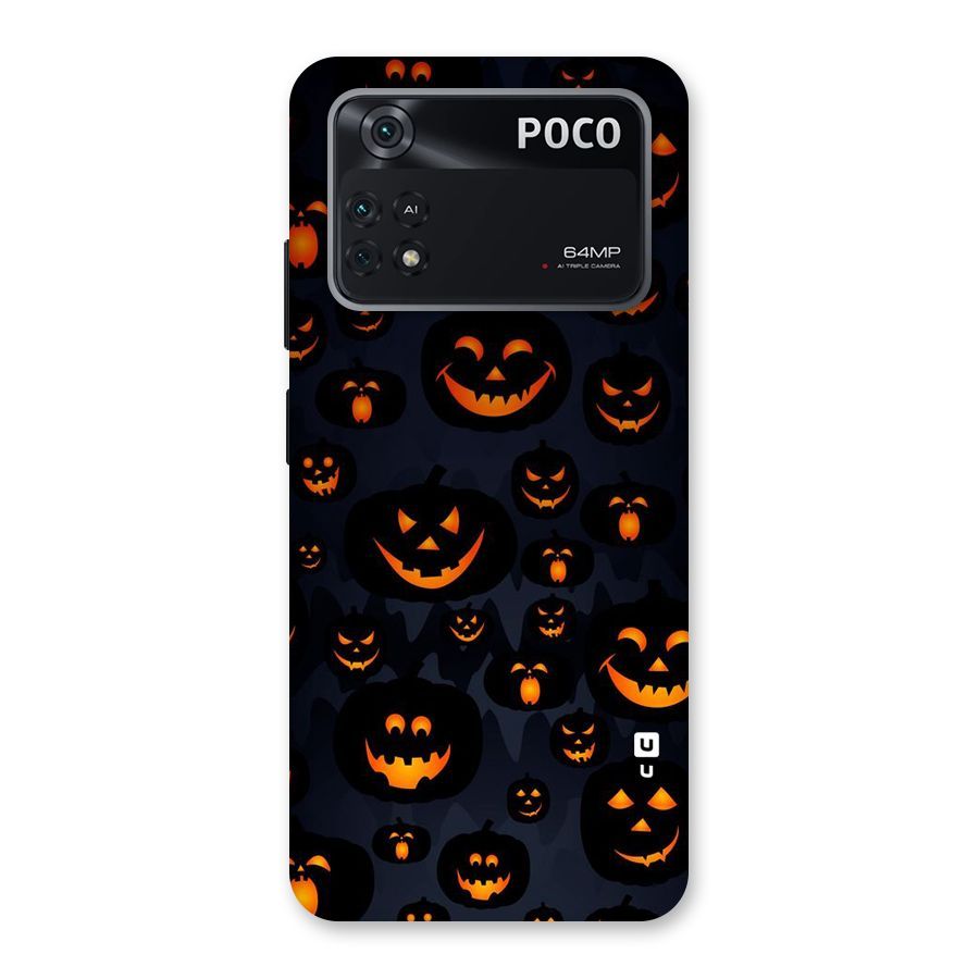 Pumpkin Smile Pattern Back Case for Poco M4 Pro 4G