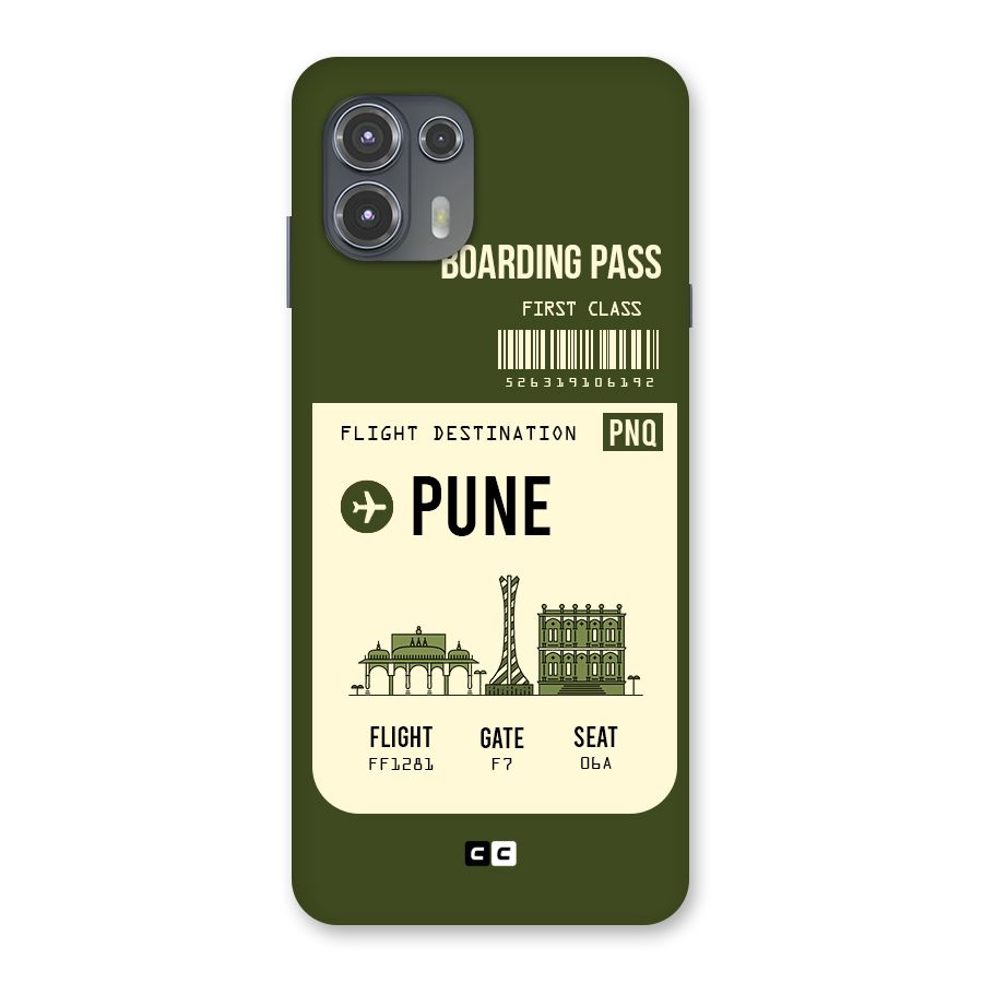 Pune Boarding Pass Back Case for Motorola Edge 20 Fusion