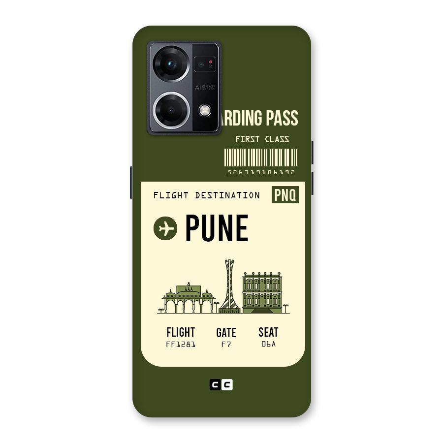 Pune Boarding Pass Glass Back Case for Oppo F21 Pro 5G