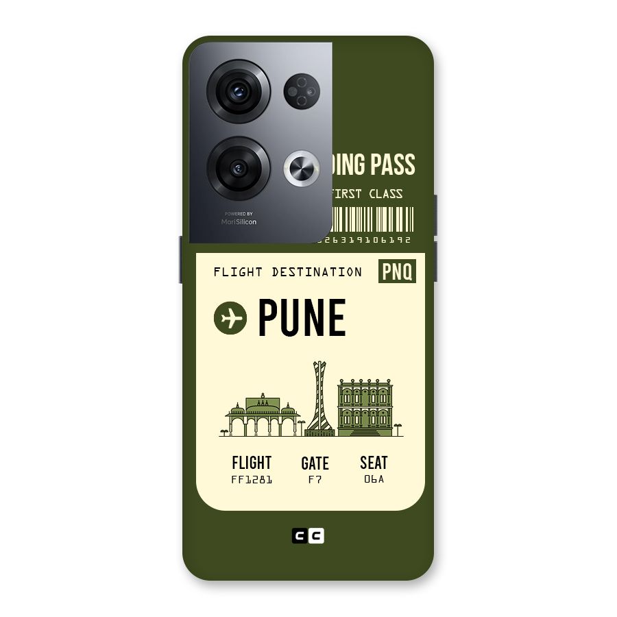 Pune Boarding Pass Back Case for Oppo Reno8 Pro 5G