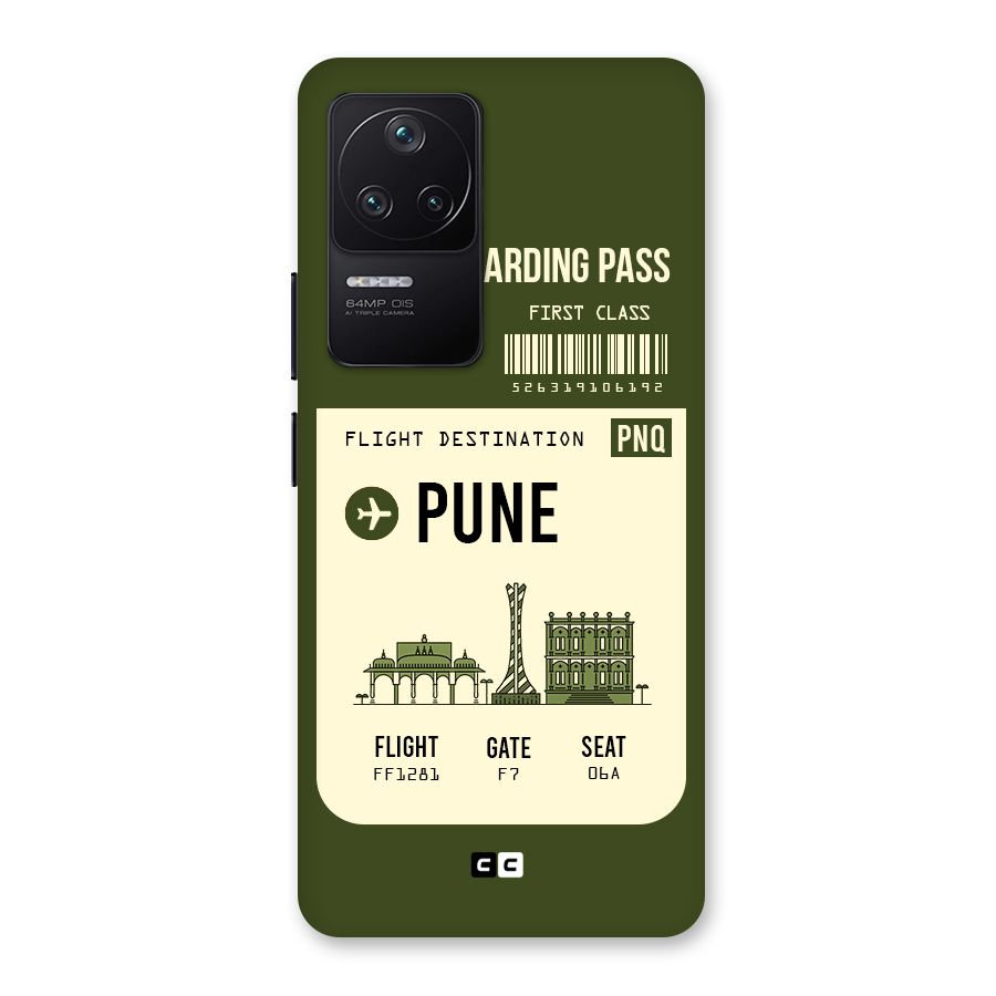 Pune Boarding Pass Back Case for Poco F4 5G