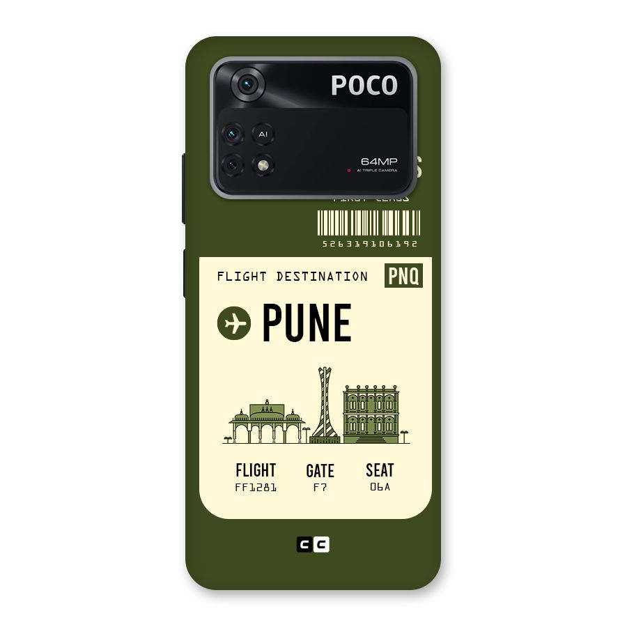 Pune Boarding Pass Back Case for Poco M4 Pro 4G