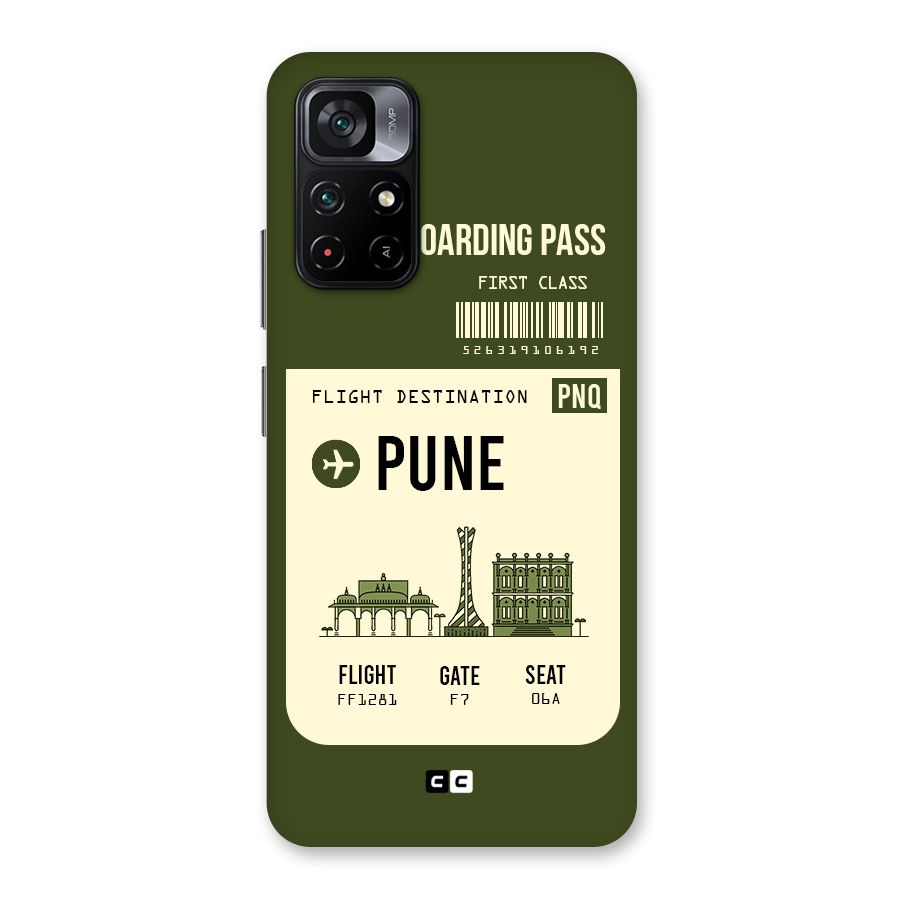Pune Boarding Pass Back Case for Poco M4 Pro 5G