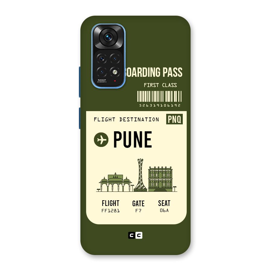 Pune Boarding Pass Back Case for Redmi Note 11S