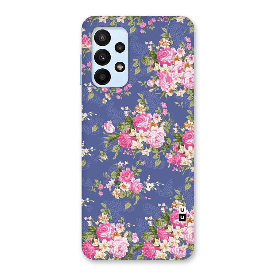 Purple Pink Floral Back Case for Galaxy A23