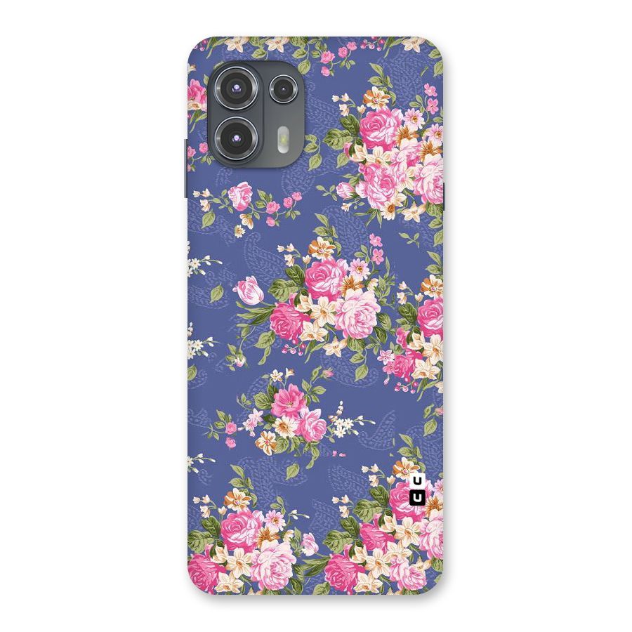Purple Pink Floral Back Case for Motorola Edge 20 Fusion