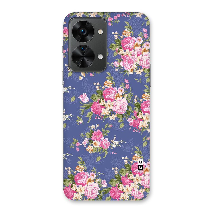 Purple Pink Floral Back Case for OnePlus Nord 2T