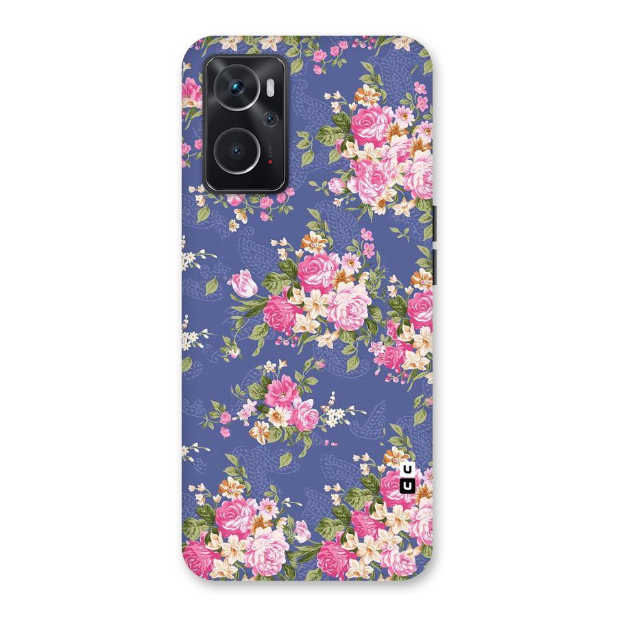 Purple Pink Floral Back Case for Oppo K10 4G