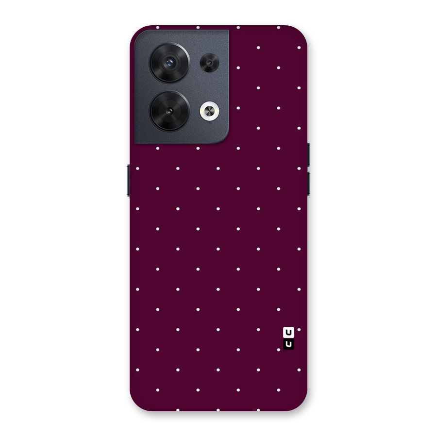 Purple Polka Back Case for Oppo Reno8 5G