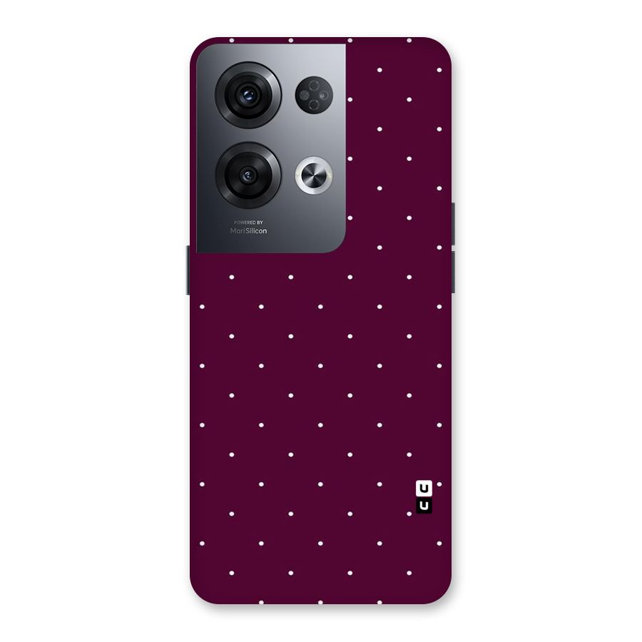 Purple Polka Back Case for Oppo Reno8 Pro 5G
