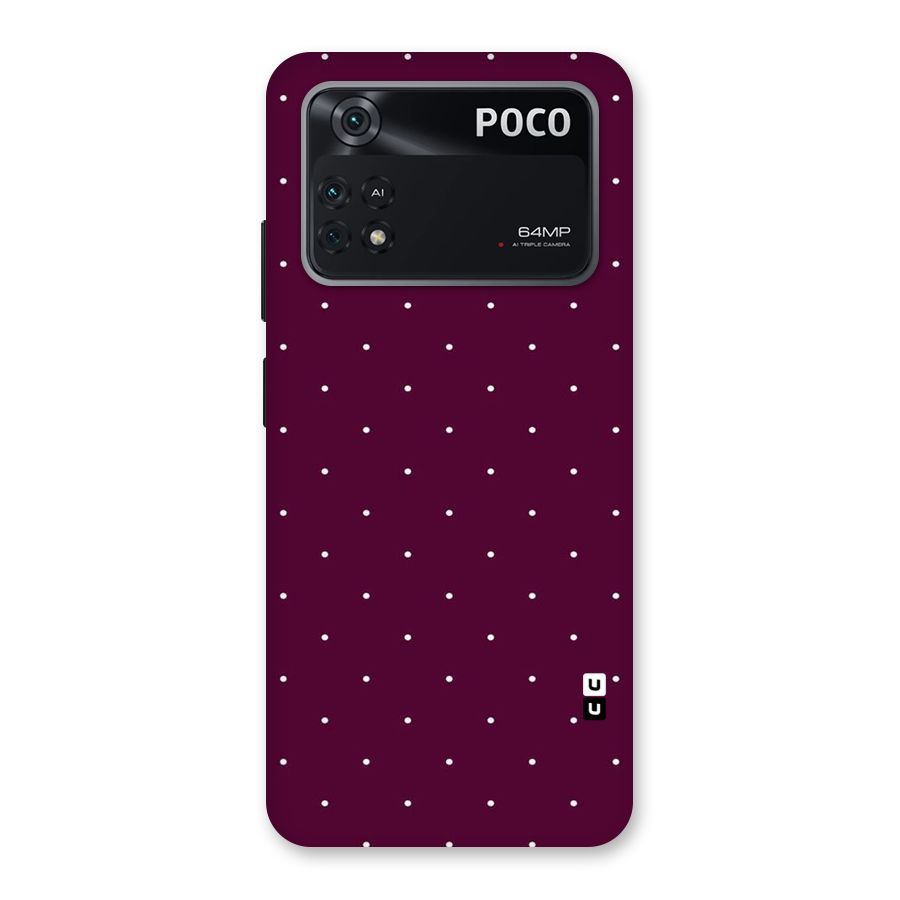 Purple Polka Back Case for Poco M4 Pro 4G