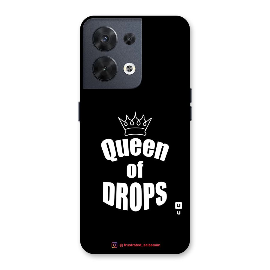 Queen of Drops Black Back Case for Oppo Reno8 5G