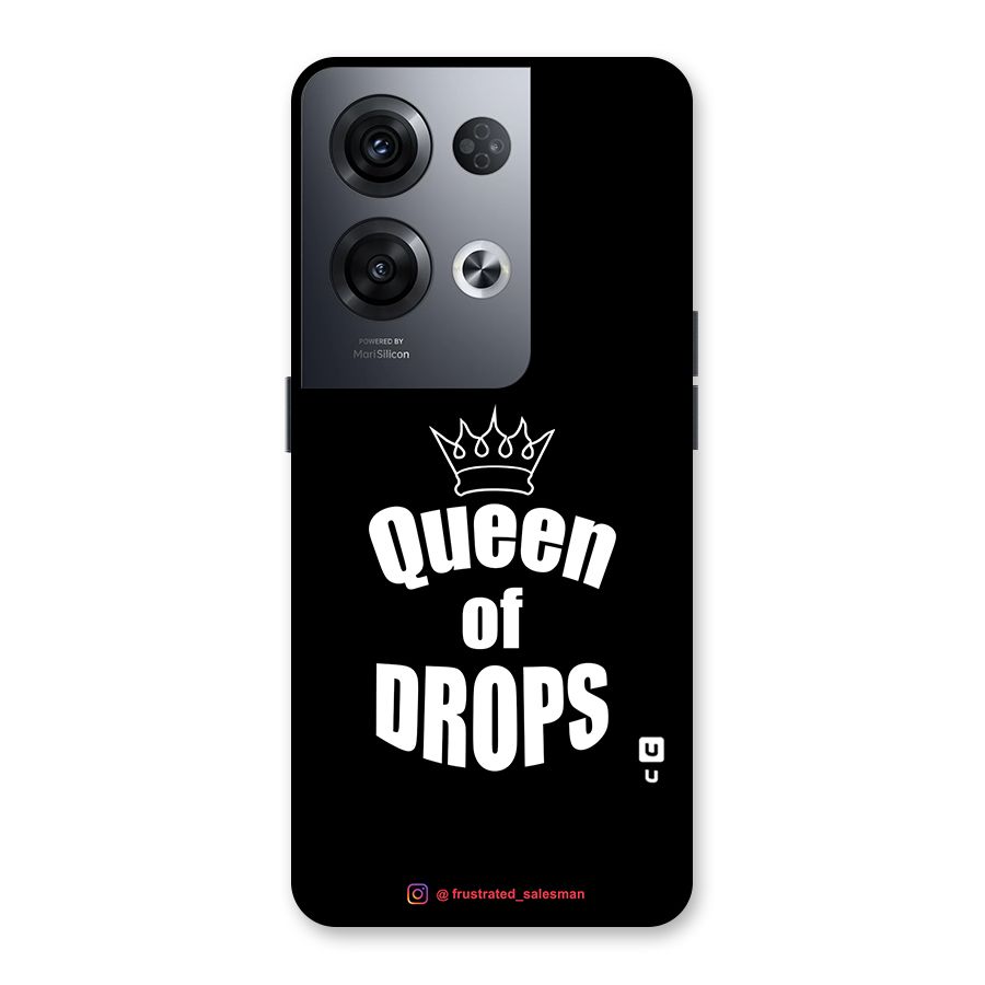 Queen of Drops Black Back Case for Oppo Reno8 Pro 5G