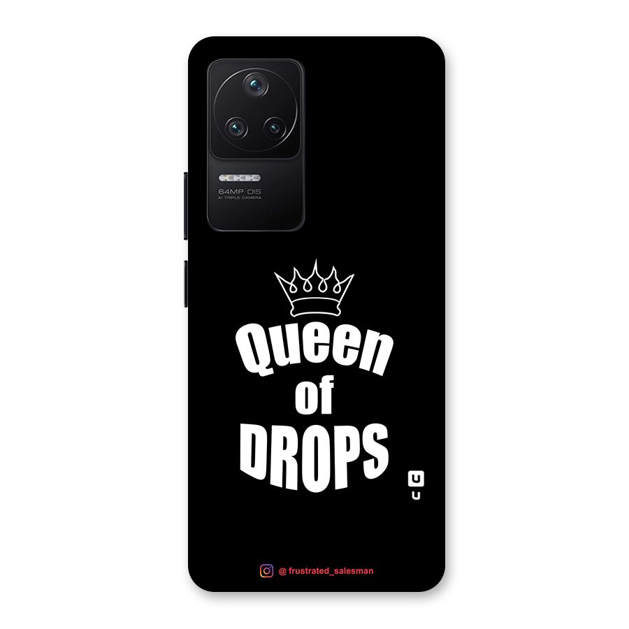 Queen of Drops Black Back Case for Poco F4 5G