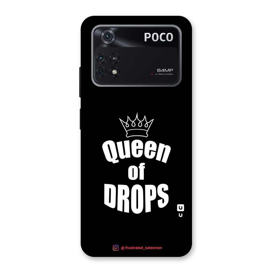 Queen of Drops Black Back Case for Poco M4 Pro 4G