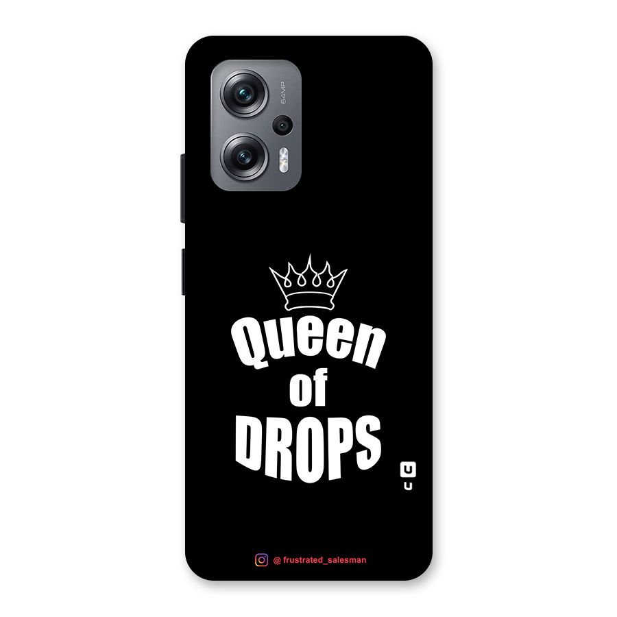 Queen of Drops Black Back Case for Redmi K50i