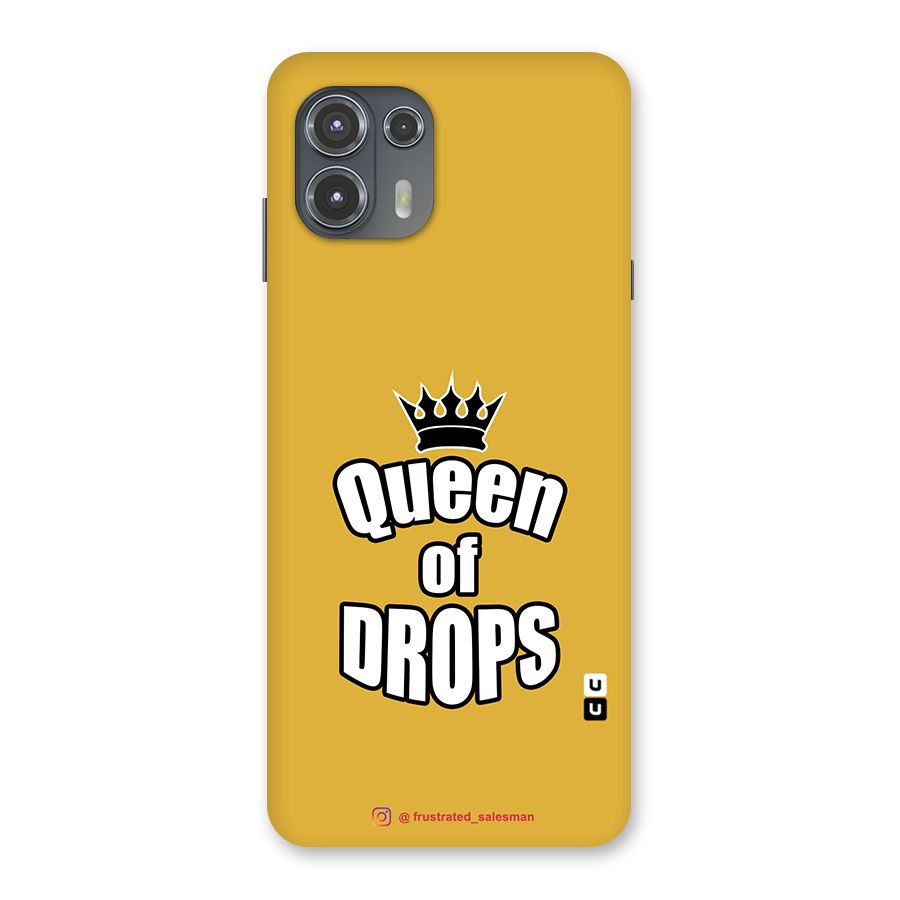 Queen of Drops Mustard Yellow Back Case for Motorola Edge 20 Fusion