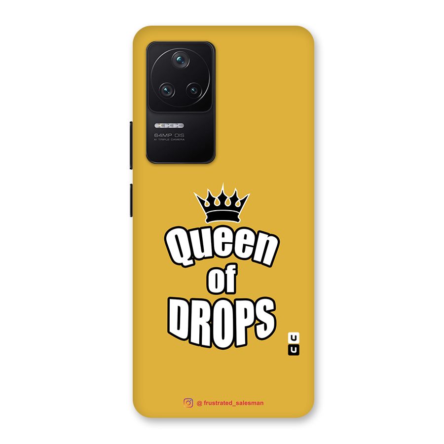 Queen of Drops Mustard Yellow Back Case for Poco F4 5G