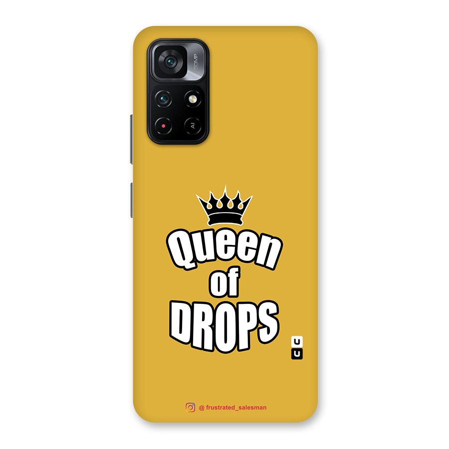 Queen of Drops Mustard Yellow Back Case for Poco M4 Pro 5G