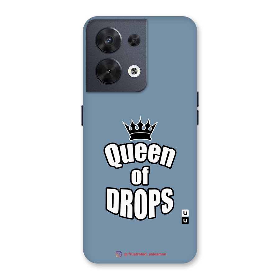 Queen of Drops SteelBlue Back Case for Oppo Reno8 5G