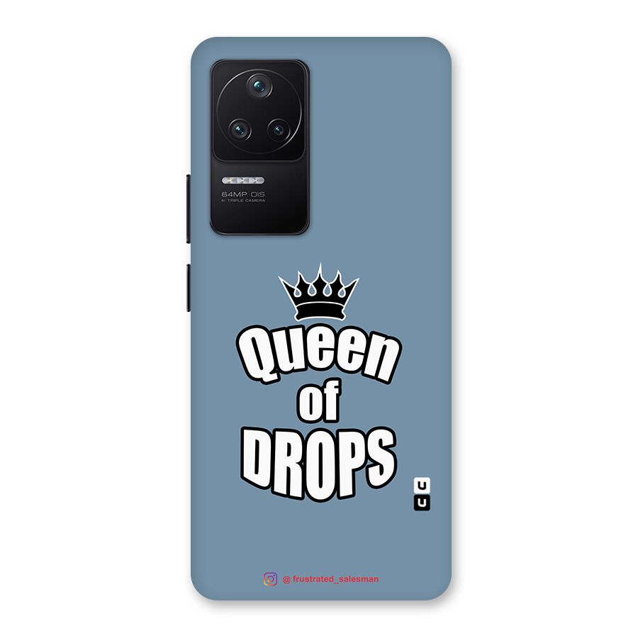 Queen of Drops SteelBlue Back Case for Poco F4 5G