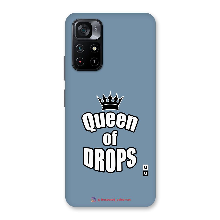 Queen of Drops SteelBlue Back Case for Poco M4 Pro 5G