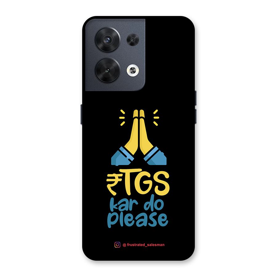 RTGS Kar Do Please Black Back Case for Oppo Reno8 5G