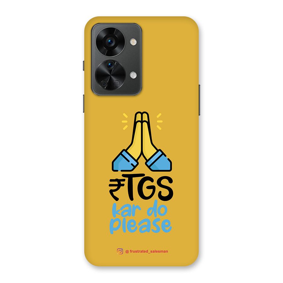 RTGS Kar Do Please Mustard Yellow Back Case for OnePlus Nord 2T