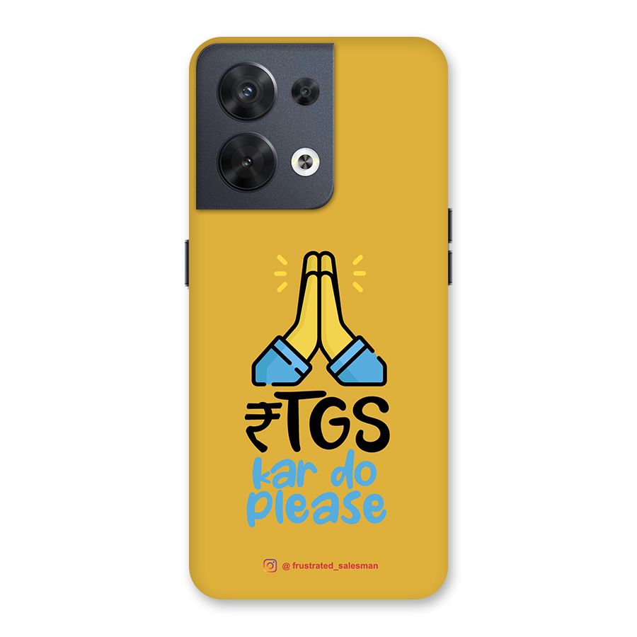 RTGS Kar Do Please Mustard Yellow Back Case for Oppo Reno8 5G
