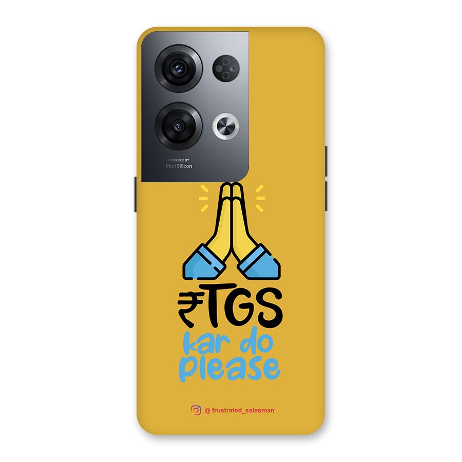 RTGS Kar Do Please Mustard Yellow Back Case for Oppo Reno8 Pro 5G