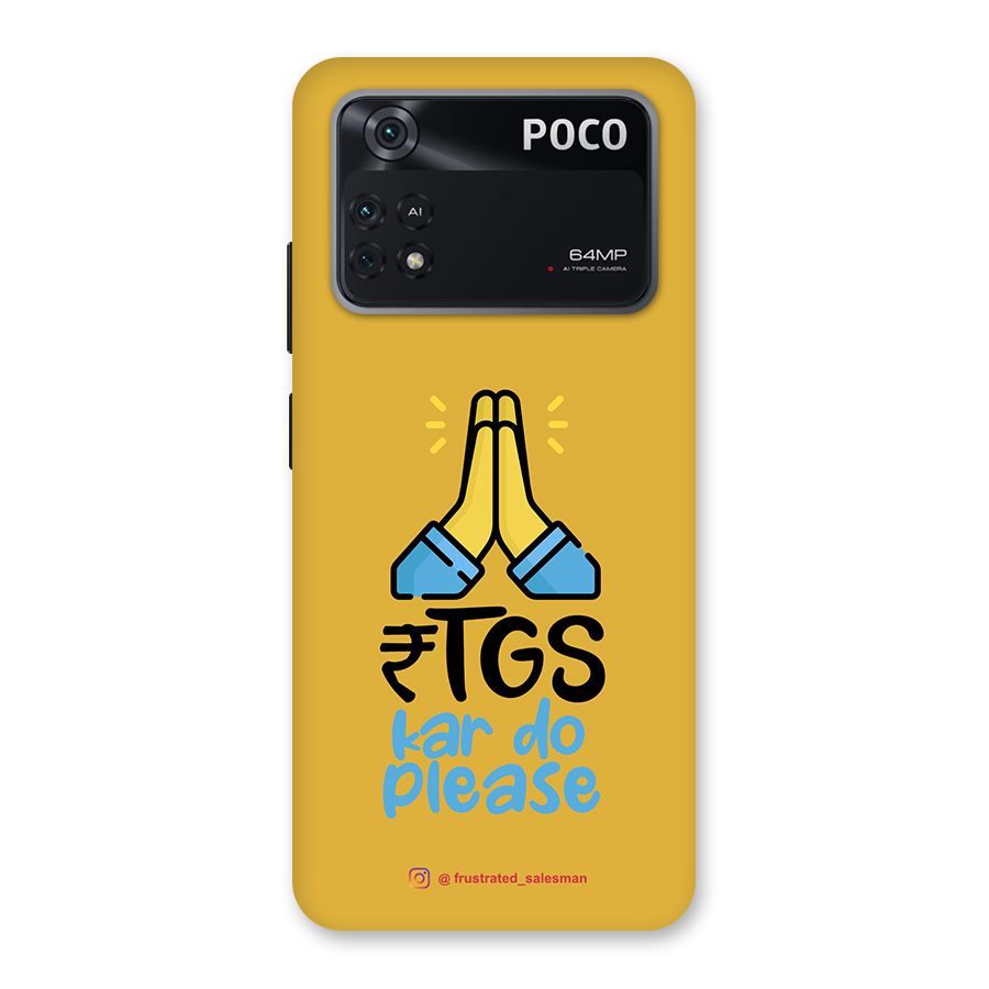 RTGS Kar Do Please Mustard Yellow Back Case for Poco M4 Pro 4G
