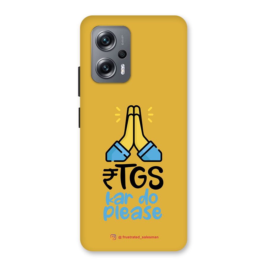 RTGS Kar Do Please Mustard Yellow Back Case for Redmi K50i