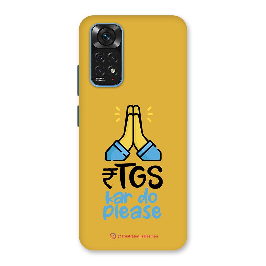 RTGS Kar Do Please Mustard Yellow Back Case for Redmi Note 11S