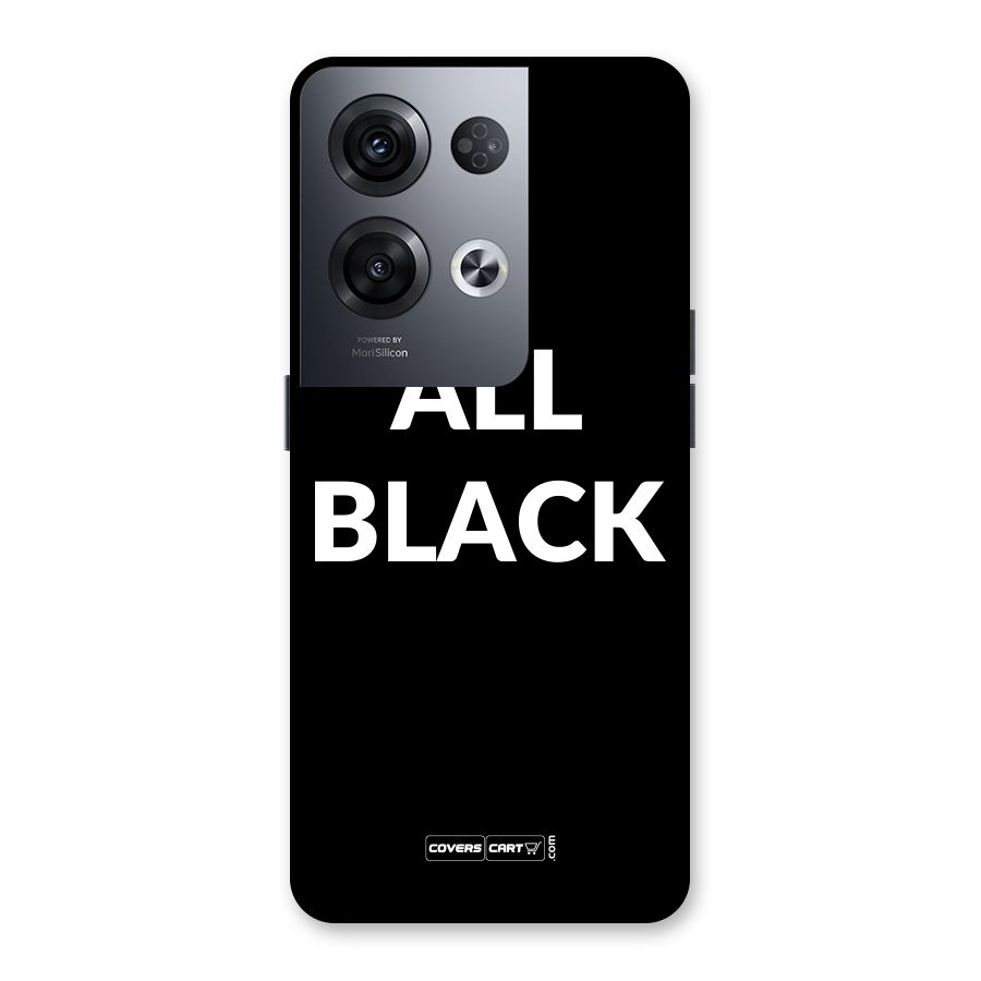 Raftaar All Black Back Case for Oppo Reno8 Pro 5G