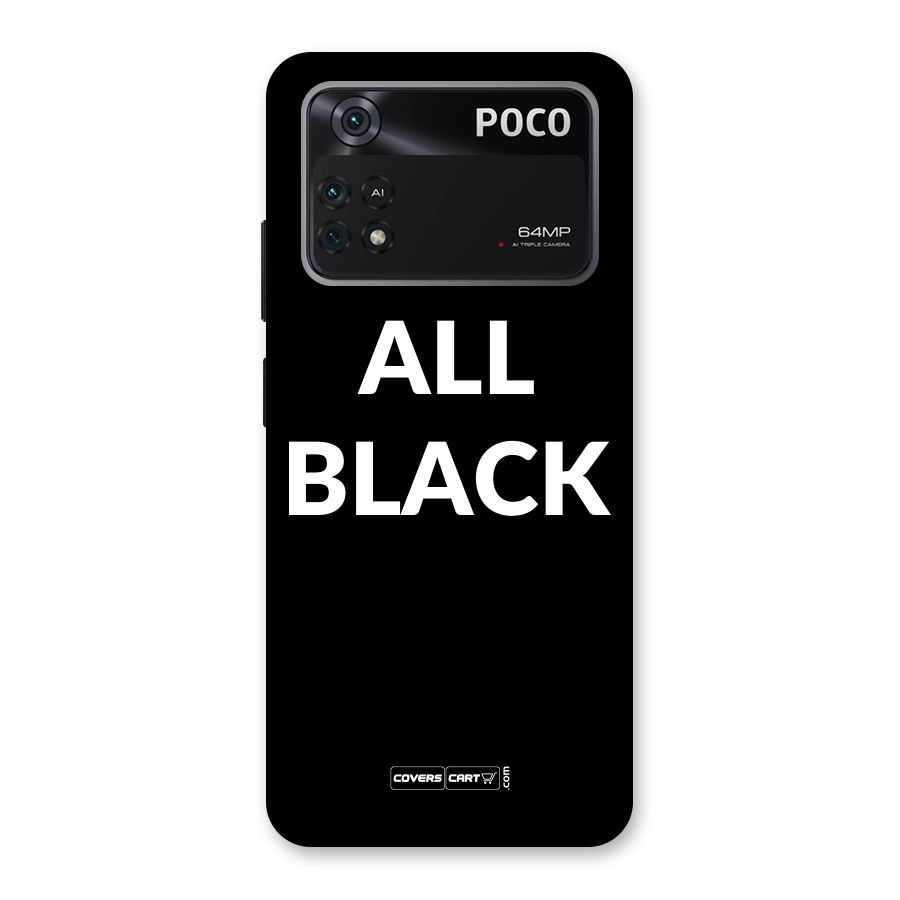 Raftaar All Black Back Case for Poco M4 Pro 4G
