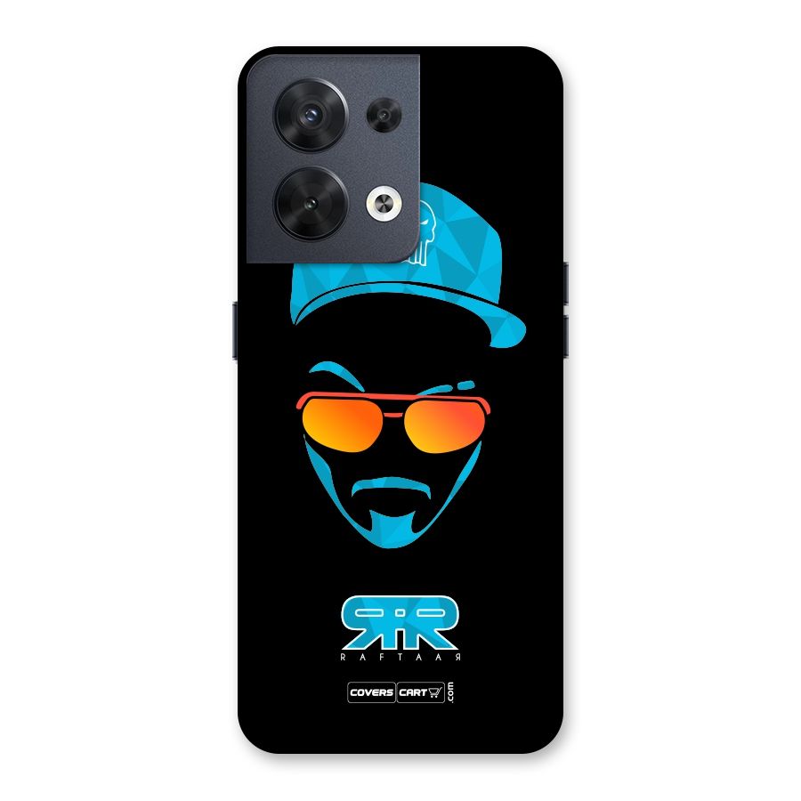 Raftaar Black and Blue Back Case for Oppo Reno8 5G