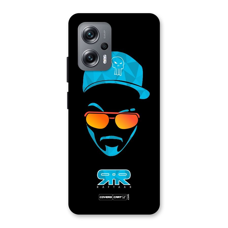 Raftaar Black and Blue Back Case for Redmi K50i