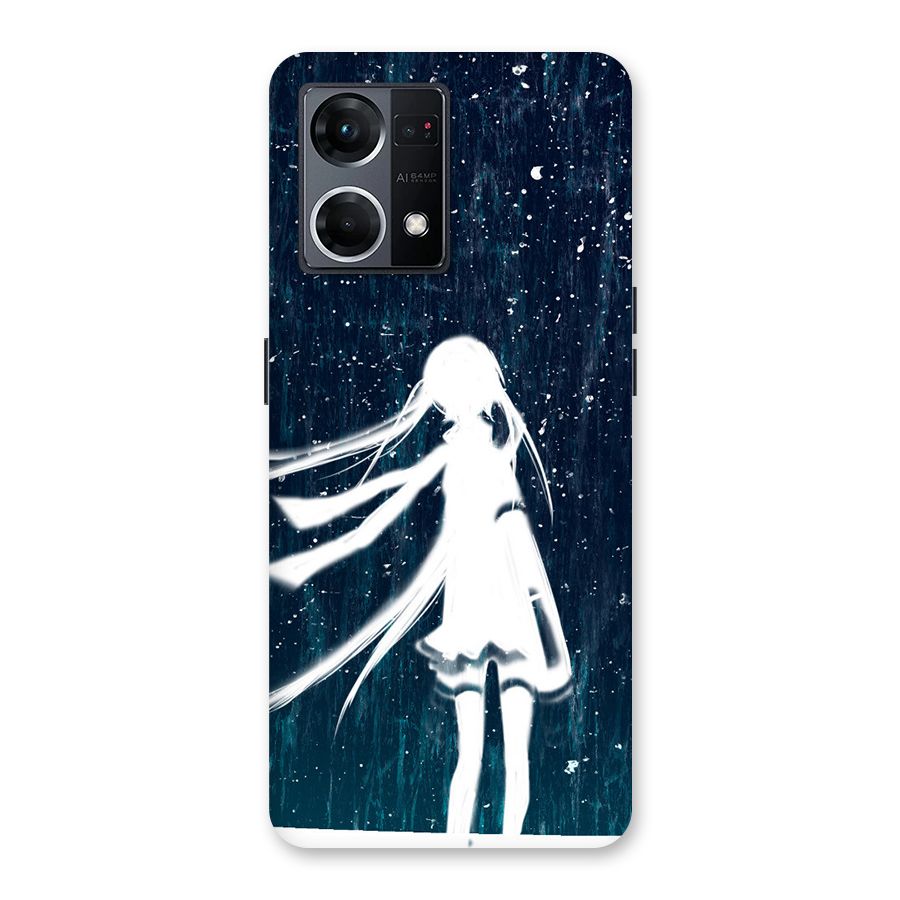 Rain White Girl Glass Back Case for Oppo F21 Pro 5G