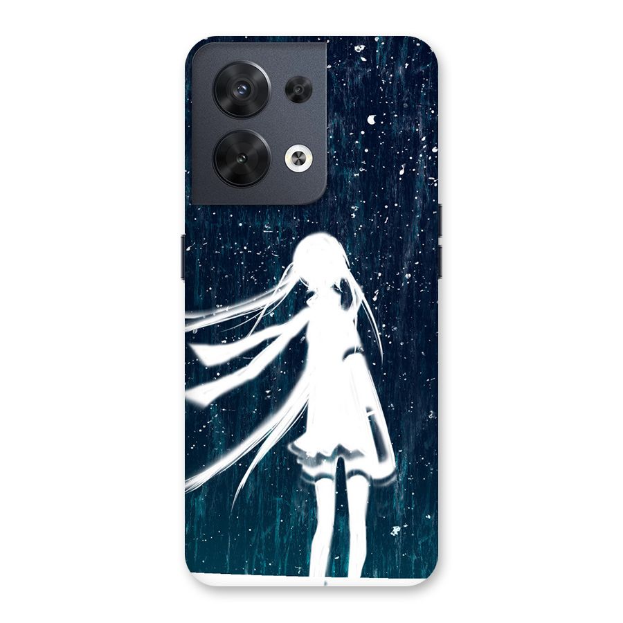 Rain White Girl Back Case for Oppo Reno8 5G