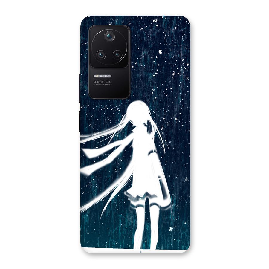 Rain White Girl Back Case for Poco F4 5G