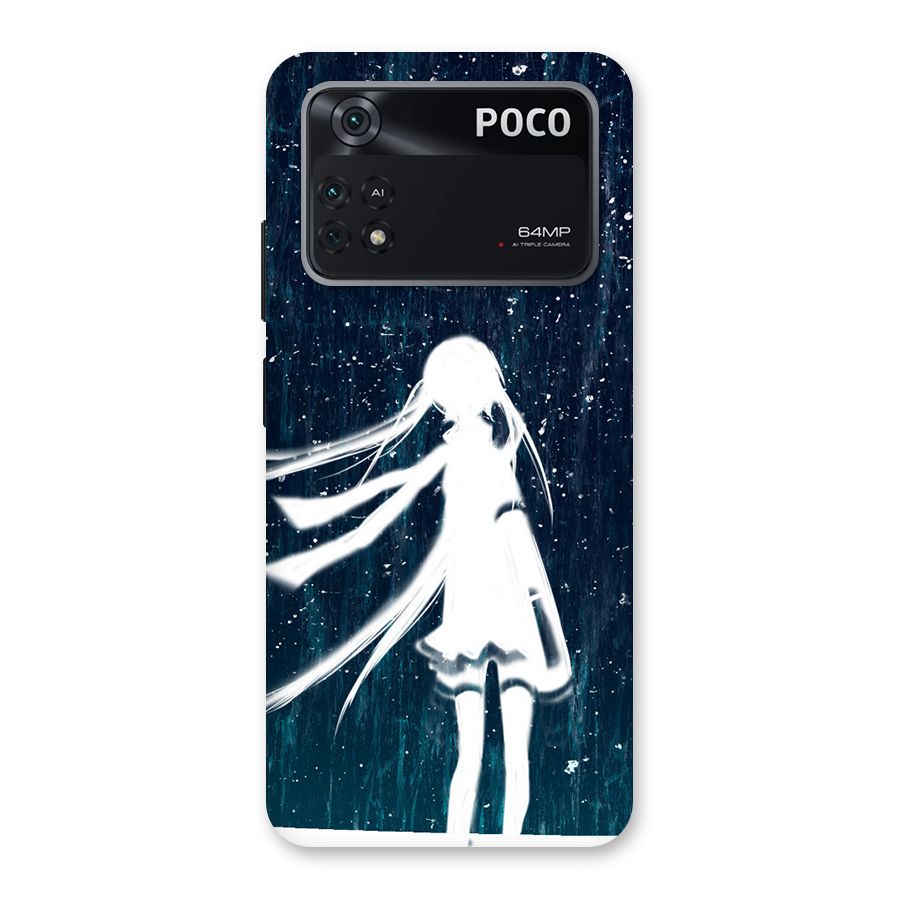 Rain White Girl Back Case for Poco M4 Pro 4G