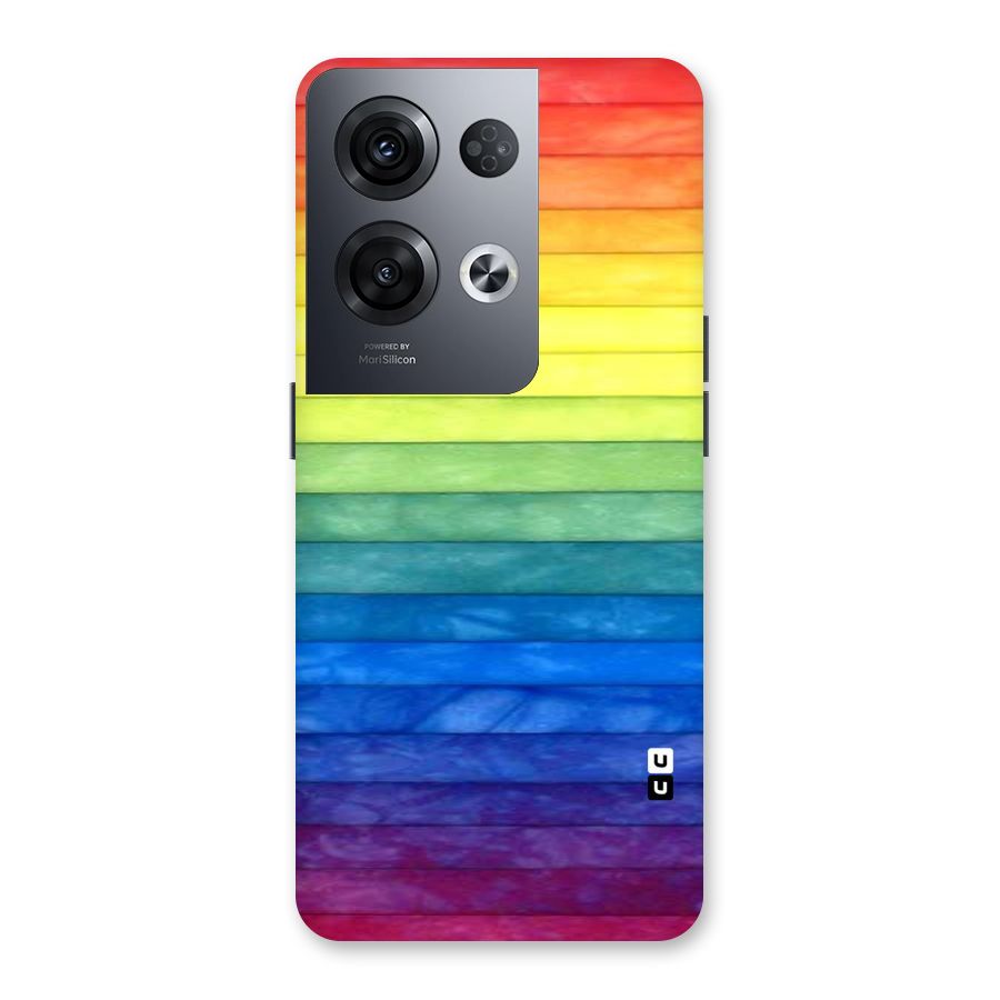 Rainbow Colors Stripes Back Case for Oppo Reno8 Pro 5G