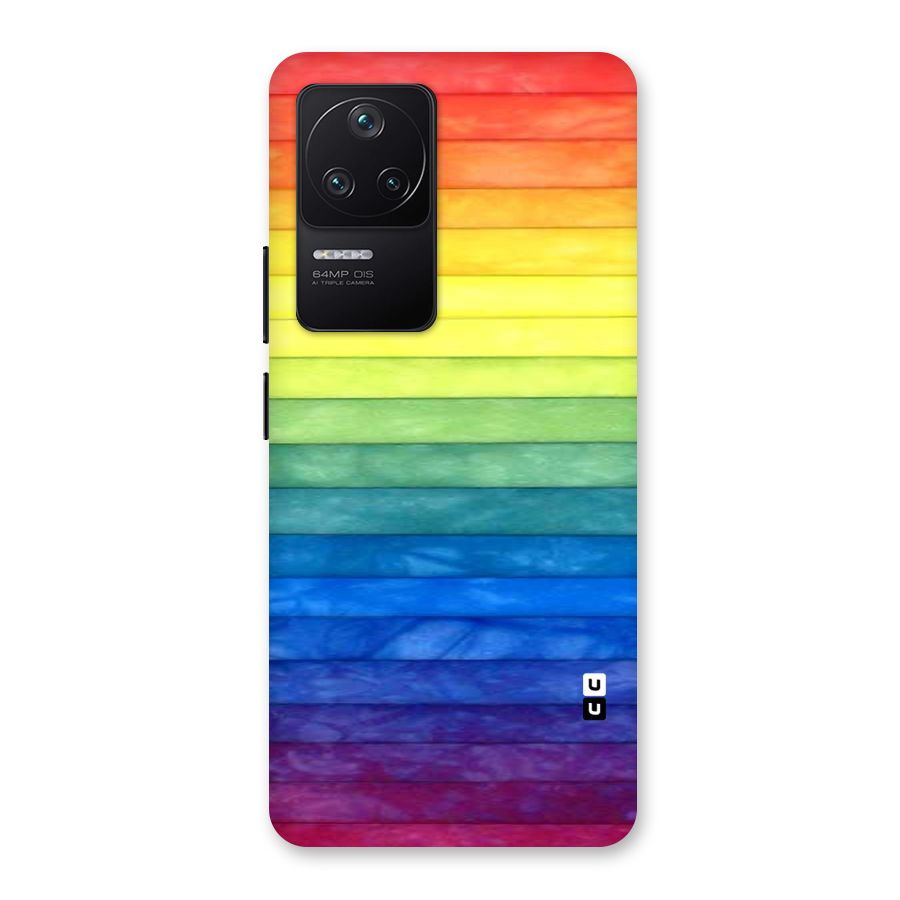 Rainbow Colors Stripes Back Case for Poco F4 5G