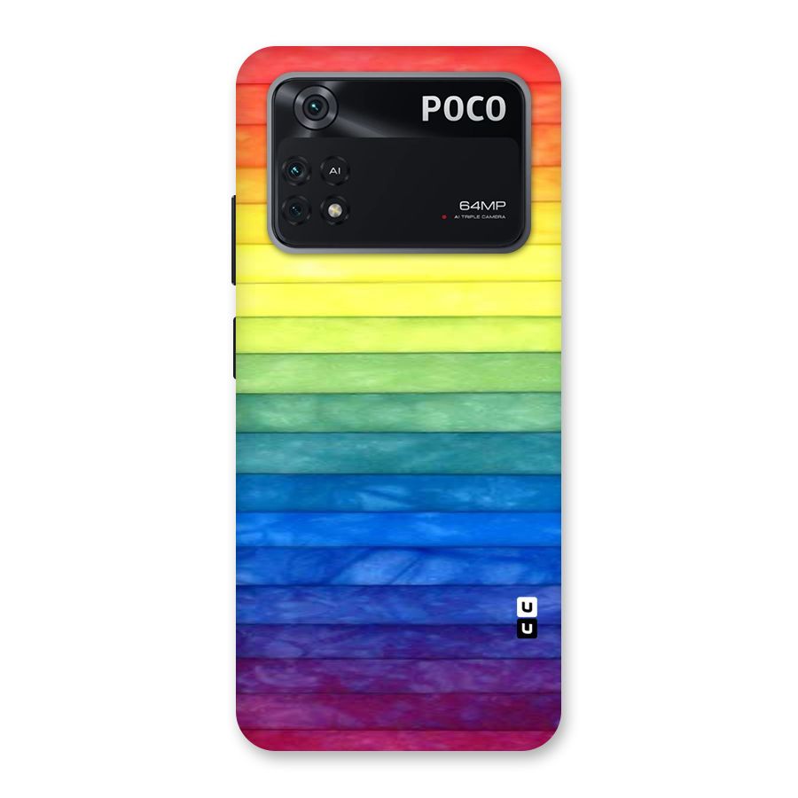 Rainbow Colors Stripes Back Case for Poco M4 Pro 4G