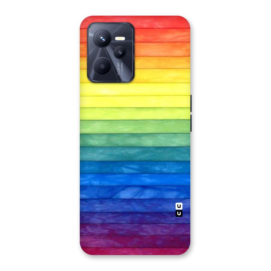 Rainbow Colors Stripes Back Case for Realme C35