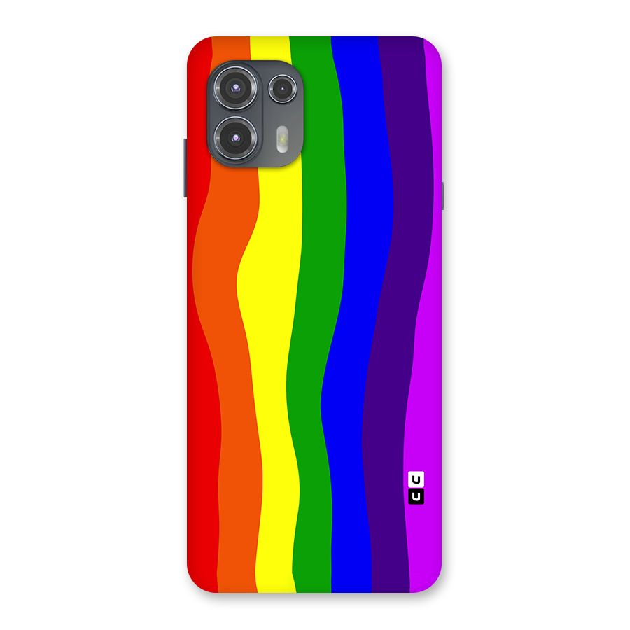 Rainbow Curves Back Case for Motorola Edge 20 Fusion