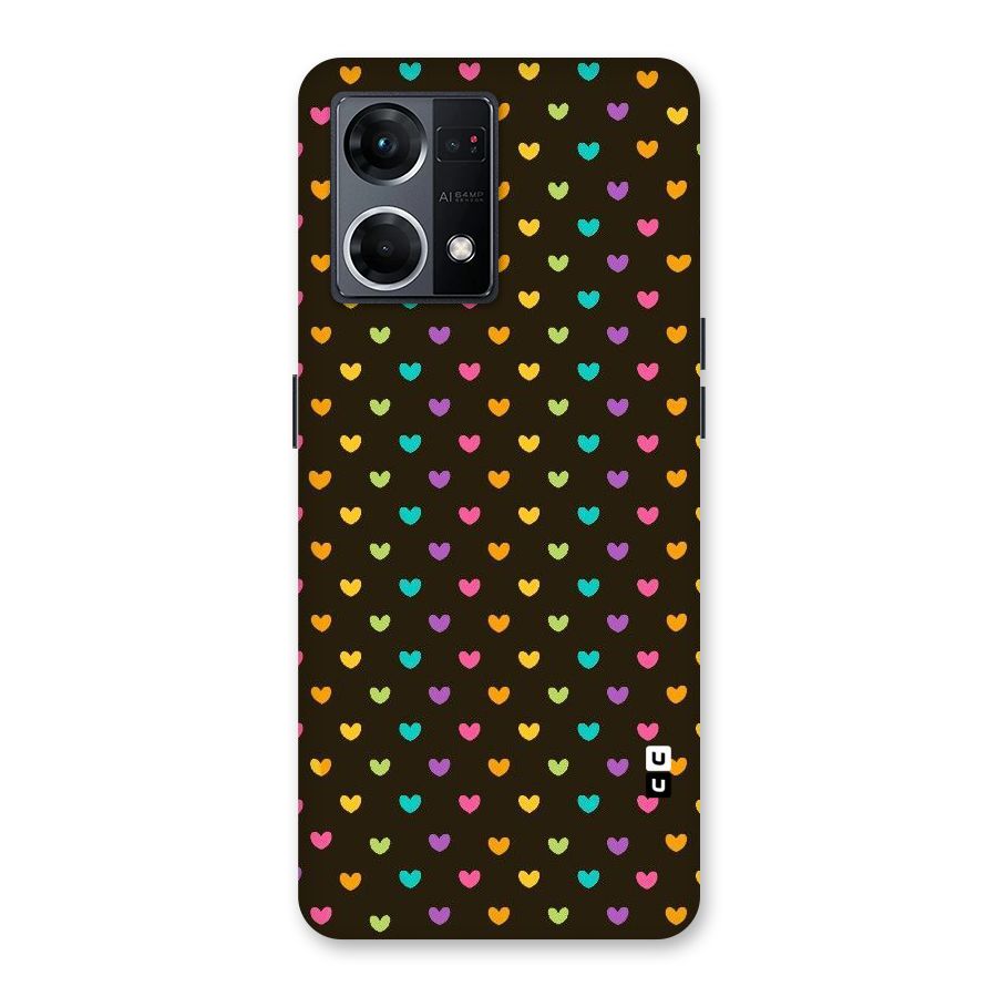 Rainbow Hearts Glass Back Case for Oppo F21 Pro 5G