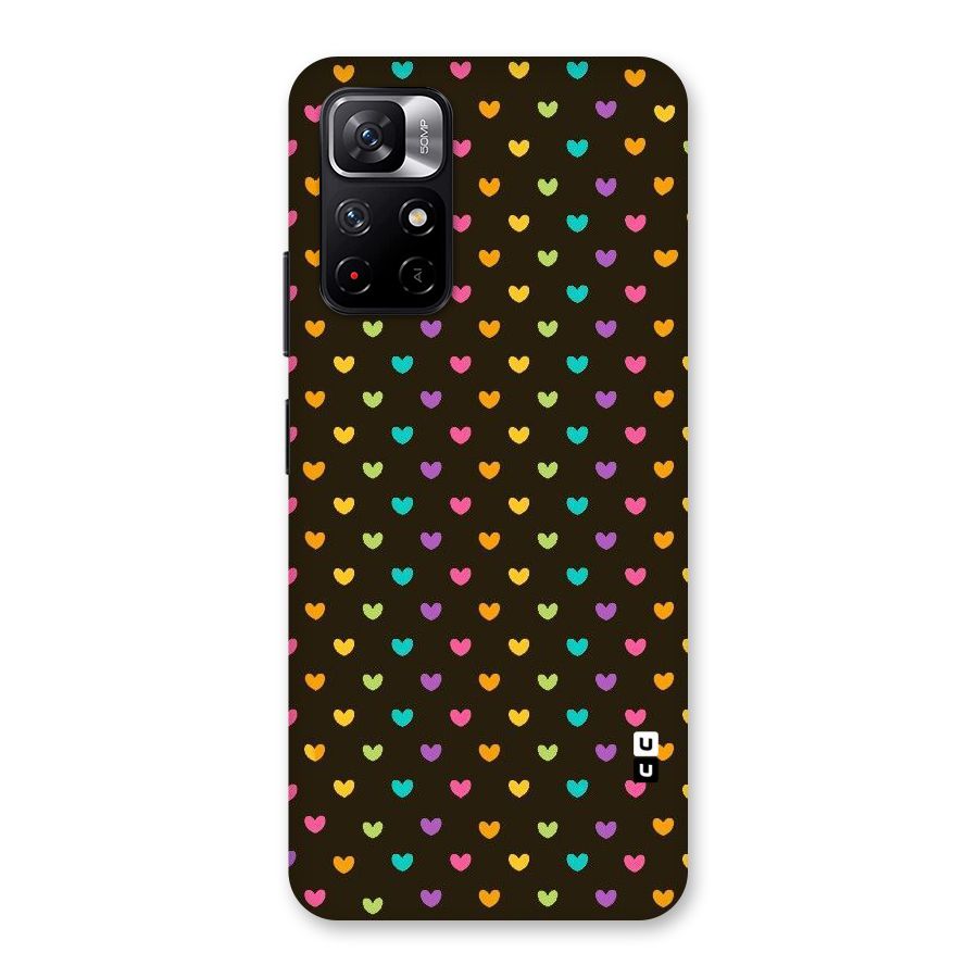 Rainbow Hearts Back Case for Redmi Note 11T 5G